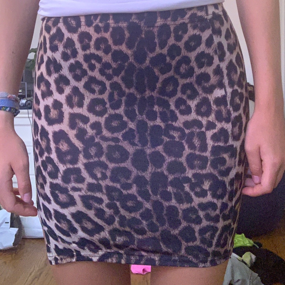 nasty gal stretchy cheetah skirt